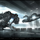 Illustration for article titled Breathtaking Concept Art of emElysium/ems Spaceship Hangar and Robot Deck
